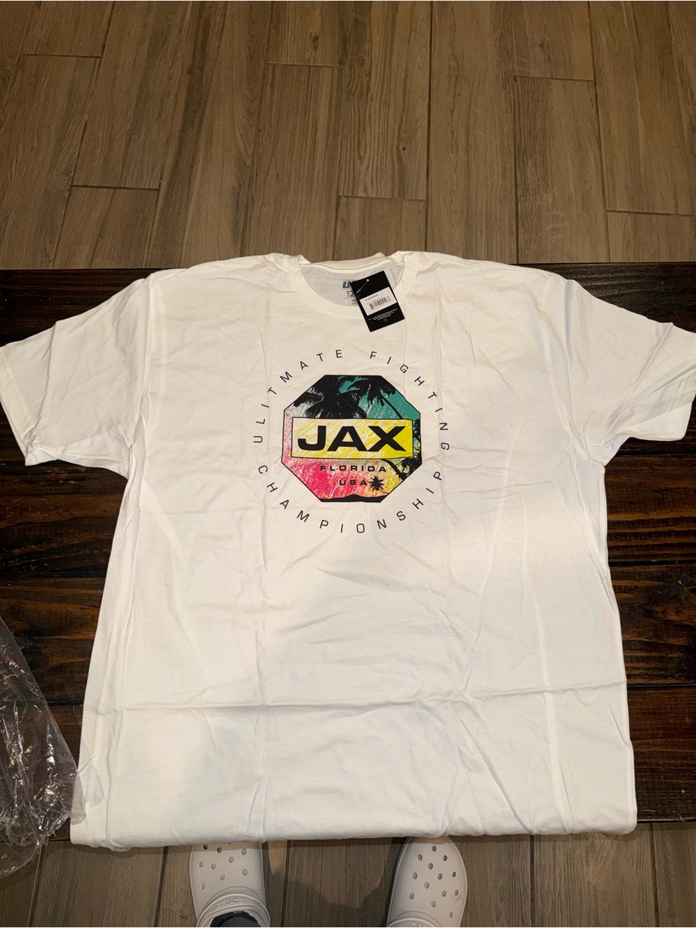 UFC Official Jacksonville Florida White graphic tee. 100% cotton